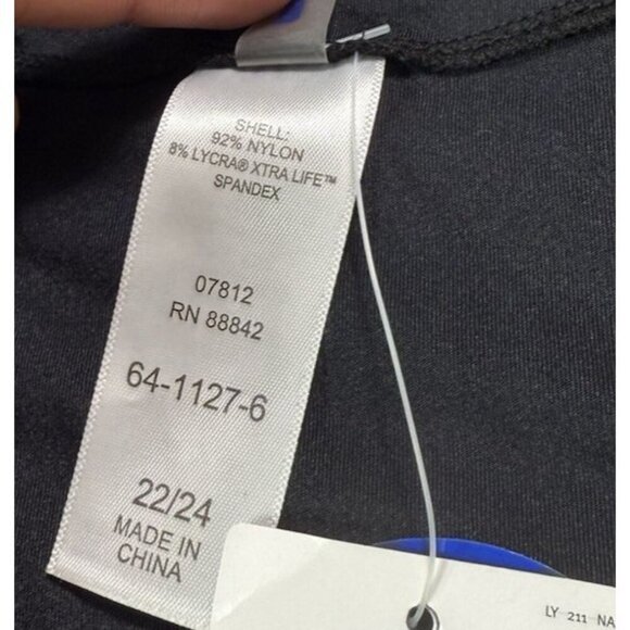 SwimsuitsForAll Xtra Life Lycra Split-Neck Swim Top Women's Plus Sz 22/24 NWT - Picture 4 of 11